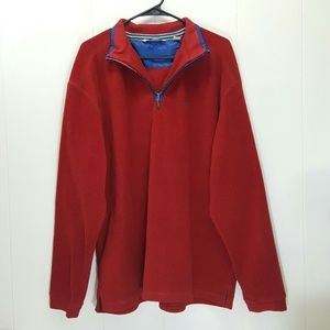 Tommy Bahama XL Red Half‎ Zip Pullover Marlin Logo